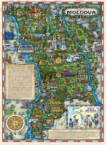 Poster Karte von Moldawien-2