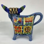 Blaue Kuh mit Blumen – Bild 4