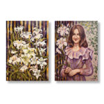 Dame mit Lilien - Diptychon