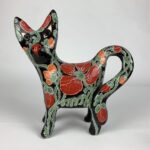 Katze mit bemalte Mohnblumen – Bild 2