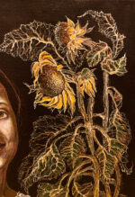 Dame mit Sonnenblumen – Bild 3