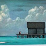 Erinnerungen an die Malediven. Himmel.