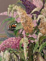 Schmetterlingsflieder in gelber Vase – Bild 4