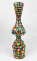 Buntkarierte Vase – Bild 2