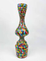 Buntkarierte Vase – Bild 5
