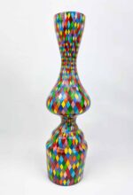 Buntkarierte Vase – Bild 4