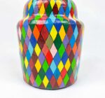 Buntkarierte Vase – Bild 7