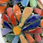 Bemalter Vogel-Windlicht mit bunten Blumen 2 – Bild 7