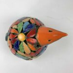 Bemalter Vogel-Windlicht mit bunten Blumen 2 – Bild 6