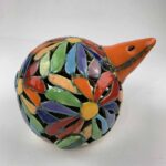 Bemalter Vogel-Windlicht mit bunten Blumen 3 – Bild 4