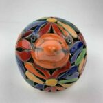 Bemalter Vogel-Windlicht mit bunten Blumen 3 – Bild 5