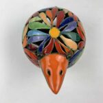 Bemalter Vogel-Windlicht mit bunten Blumen 3 – Bild 6