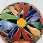 Bemalter Vogel-Windlicht mit bunten Blumen 3 – Bild 7