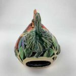 Bemalter Huhn-Windlicht mit bunten Blumen – Bild 3