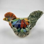 Bemalter Huhn-Windlicht mit bunten Blumen klein – Bild 2