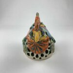 Bemalter Huhn-Windlicht mit bunten Blumen klein – Bild 6