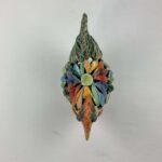 Bemalter Huhn-Windlicht mit bunten Blumen klein – Bild 7