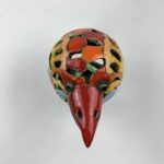 Bemalter Vogel-Windlicht mit bunten Tülpenblüten klein – Bild 6