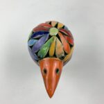 Bemalter Vogel-Windlicht mit bunten Kamillenblüten klein – Bild 6