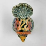 Bemalter Huhn-Windlicht mit bunten Rosenblumen klein – Bild 6