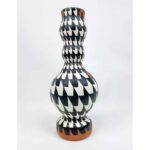 Hahnentritt-Muster Vase III