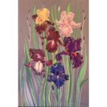 Schwertlilien in Grau