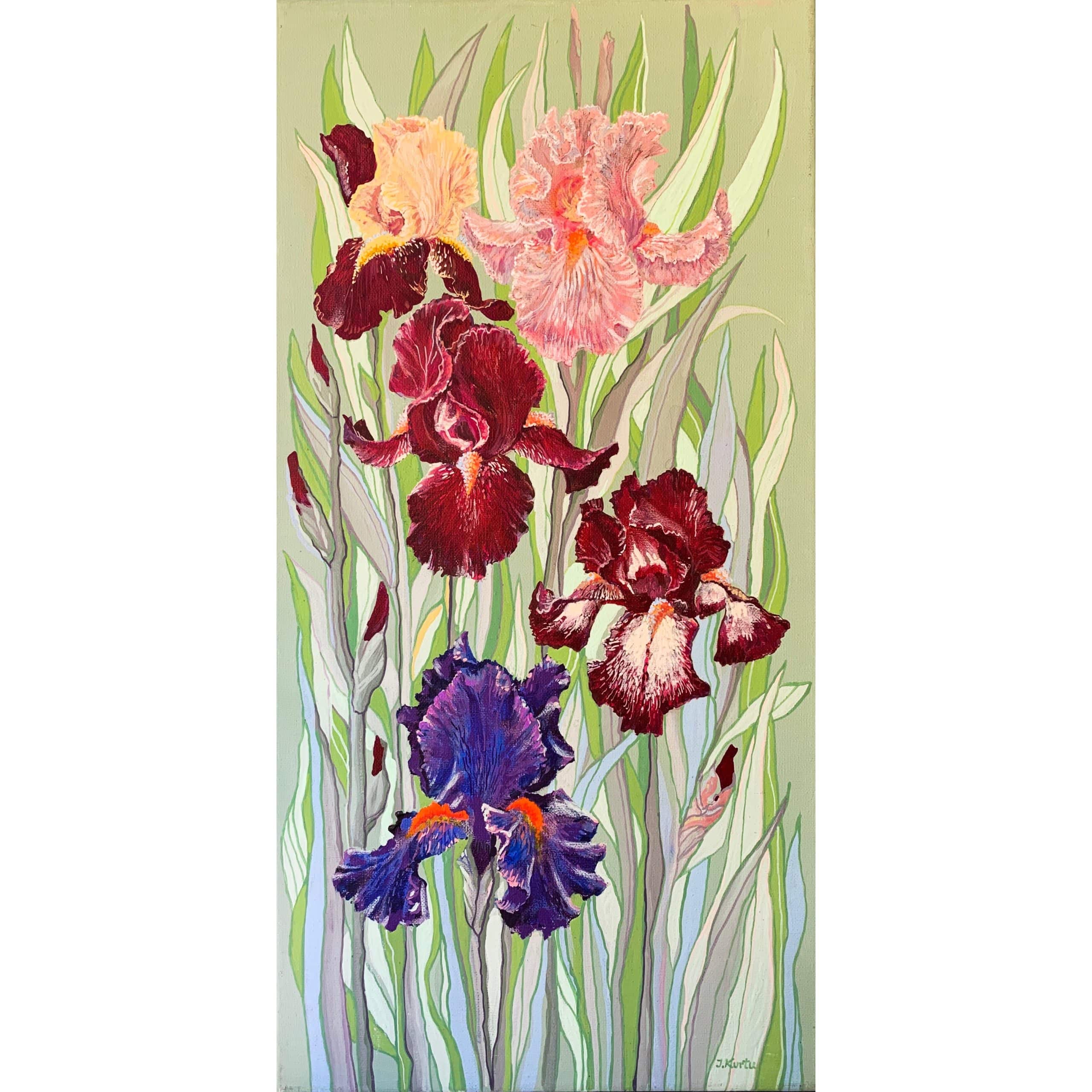 Whitagram-Image-41-scaled-1.jpg Schwertlilien in Grün – Bild 1