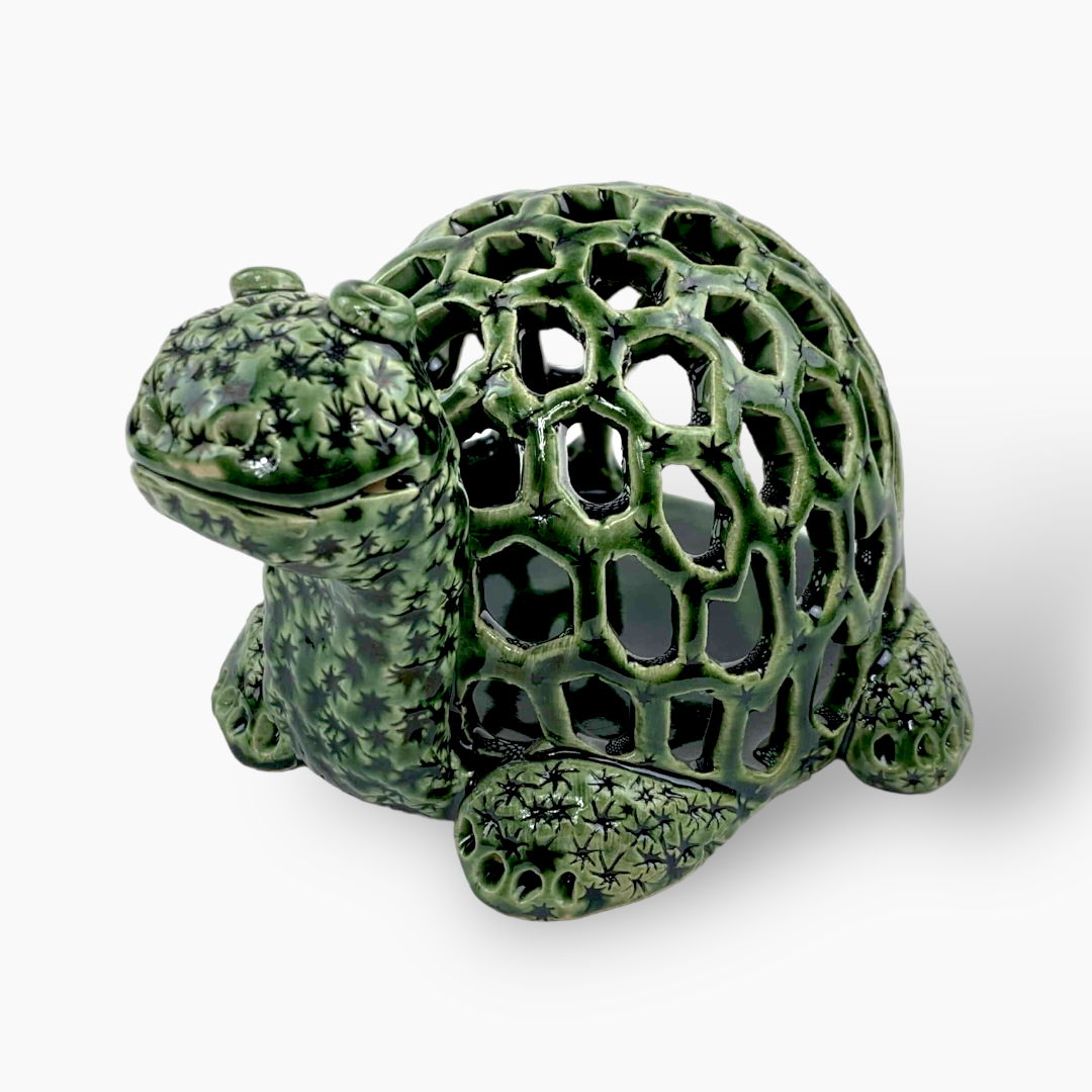 keramik_003_20231112_183854 Schildkröte Windlicht grüne kleine – Bild 1