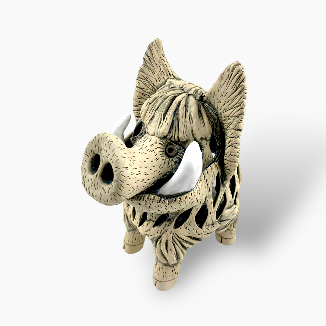 keramik_040_20231112_183854 Wildschwein Windlicht – Bild 1