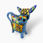 Blaue Kuh mit Blumen